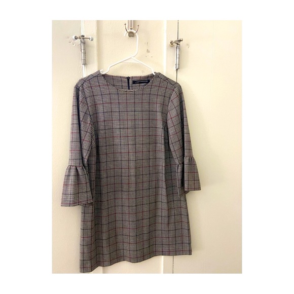 Zara Dress Checkered Plaid Shift Mini Pullover Size M Houndstooth Gingham Preppy - Picture 2 of 5